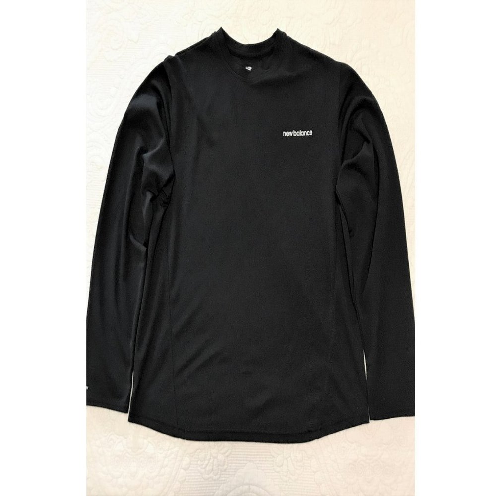 New Balance Men's Long Sleeve Black Athletic T-Shirt Size Small